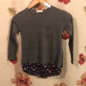 SOPRANO two fabric girls shirt with tiny flowers